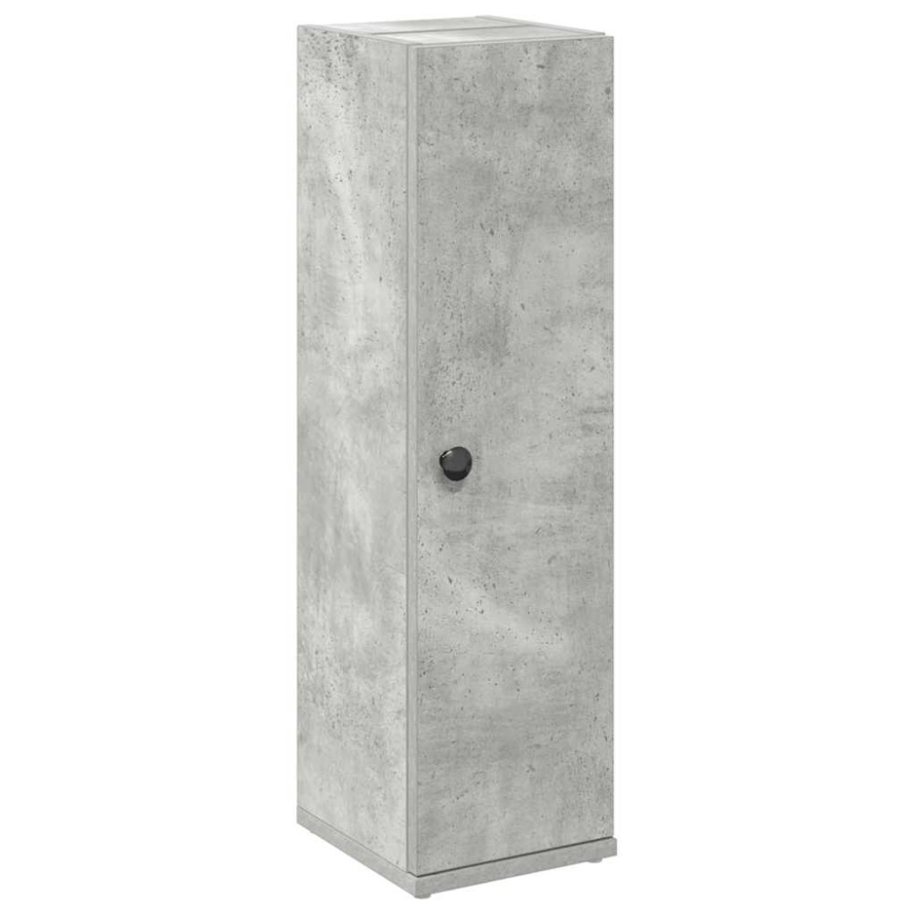 vidaXL Dulap de baie cu suport role, gri beton, 20,5x22x72 cm