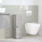 vidaXL Dulap de baie cu suport role, gri beton, 20,5x22x72 cm vidaXL Dulap de baie cu suport role, gri beton, 20,5x22x72 cm