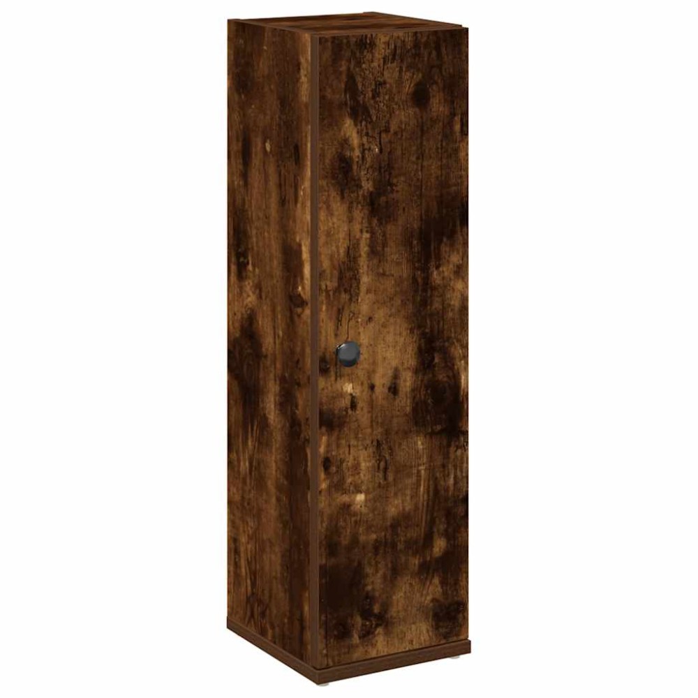 vidaXL Dulap de baie cu suport role, stejar fumuriu, 20,5x22x72 cm