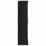 vidaXL Dulap de baie cu suport role, negru, 39x22x90 cm