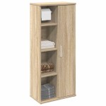 vidaXL Dulap de baie cu suport role, stejar sonoma, 39x22x90 cm vidaXL Dulap de baie cu suport role, stejar sonoma, 39x22x90 cm