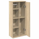 vidaXL Dulap de baie cu suport role, stejar sonoma, 39x22x90 cm vidaXL Dulap de baie cu suport role, stejar sonoma, 39x22x90 cm