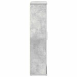 vidaXL Dulap de baie cu suport role, gri beton, 39x22x90 cm