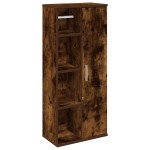 vidaXL Dulap de baie cu suport role, stejar fumuriu, 39x22x90 cm vidaXL Dulap de baie cu suport role, stejar fumuriu, 39x22x90 cm
