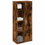 vidaXL Dulap de baie cu suport role, stejar fumuriu, 39x22x90 cm vidaXL Dulap de baie cu suport role, stejar fumuriu, 39x22x90 cm