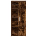 vidaXL Dulap de baie cu suport role, stejar fumuriu, 39x22x90 cm vidaXL Dulap de baie cu suport role, stejar fumuriu, 39x22x90 cm