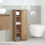 vidaXL Dulap de baie cu suport role, stejar artizanal, 39x22x90 cm vidaXL Dulap de baie cu suport role, stejar artizanal, 39x22x90 cm