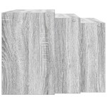 vidaXL Măsuțe laterale, 3 buc., gri sonoma, lemn prelucrat