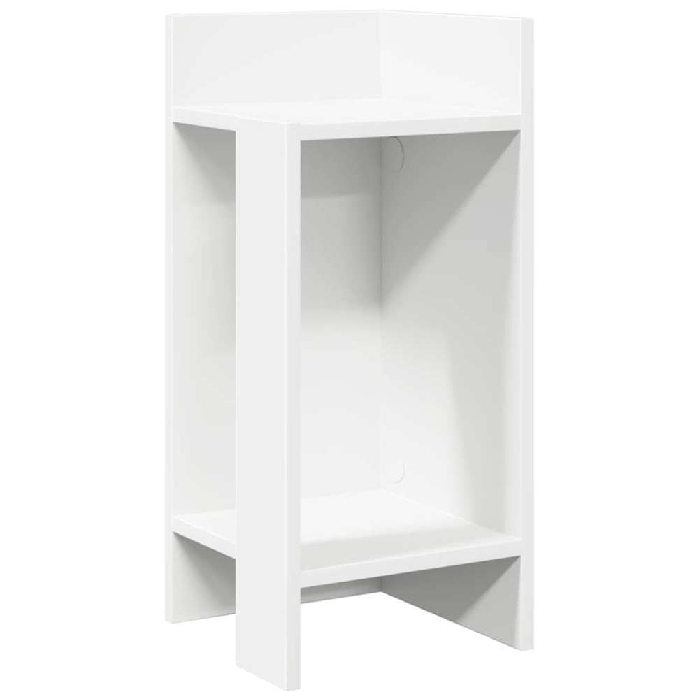 vidaXL Mese laterale 2 buc cu raft alb 25,5x27x60 cm