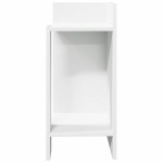 vidaXL Mese laterale 2 buc cu raft alb 25,5x27x60 cm