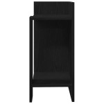 vidaXL Mese laterale 2 buc cu raft negru 25,5x27x60 cm