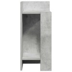 vidaXL Masă laterală cu poliță gri beton 25,5x27x60 cm