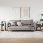 vidaXL Mese laterale 2 buc cu raft Gri Sonoma 25,5x27x60 cm
