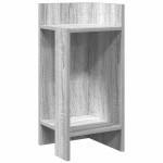 vidaXL Mese laterale 2 buc cu raft Gri Sonoma 25,5x27x60 cm