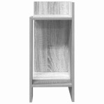 vidaXL Mese laterale 2 buc cu raft Gri Sonoma 25,5x27x60 cm
