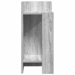 vidaXL Mese laterale 2 buc cu raft Gri Sonoma 25,5x27x60 cm