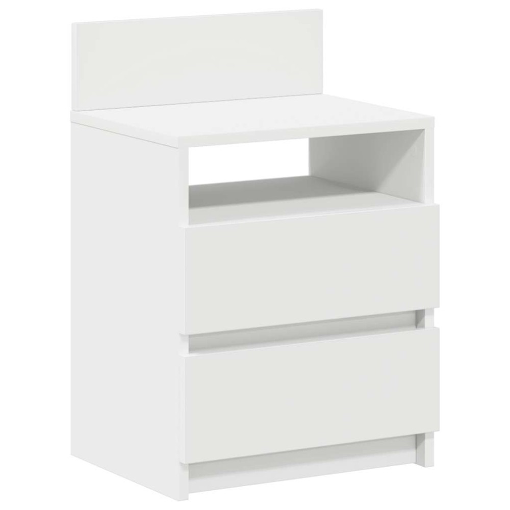 vidaXL Noptiera cu 2 sertare alb 40x33x60 cm