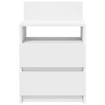 vidaXL Noptiera cu 2 sertare alb 40x33x60 cm vidaXL Noptiera cu 2 sertare alb 40x33x60 cm