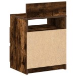 vidaXL Noptieră cu 2 sertare, stejar afumat, 40x33x60 cm vidaXL Noptieră cu 2 sertare, stejar afumat, 40x33x60 cm