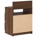 vidaXL Noptiere 2 buc cu 2 sertare Stejar maro 40x33x60 cm