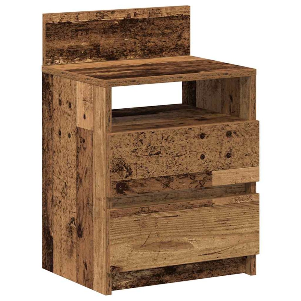 vidaXL Noptiera cu 2 sertare din lemn vechi 40x33x60 cm