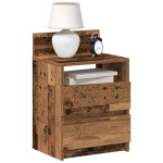 vidaXL Noptiera cu 2 sertare din lemn vechi 40x33x60 cm vidaXL Noptiera cu 2 sertare din lemn vechi 40x33x60 cm