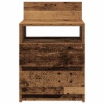 vidaXL Noptiere 2 buc cu 2 sertare Lemn vechi 40x33x60 cm