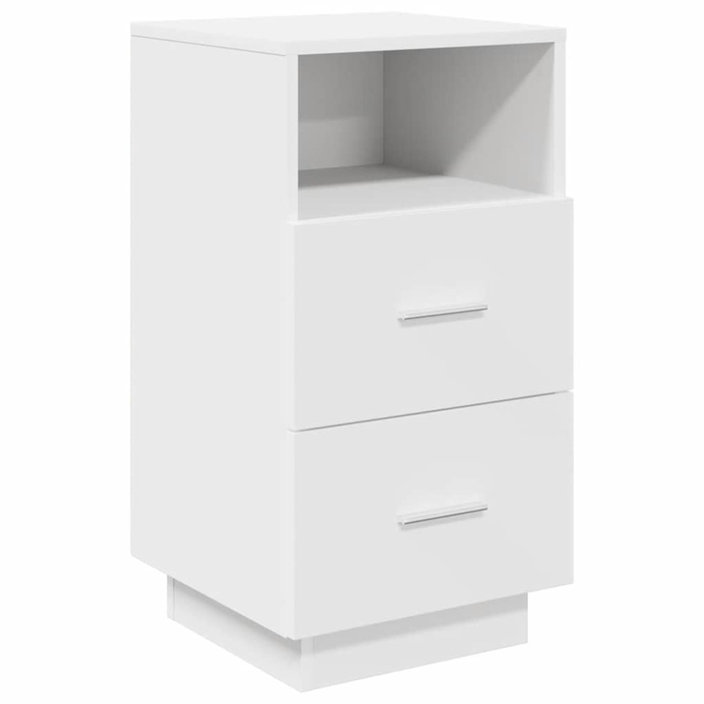 vidaXL Noptiera cu 2 sertare alb 36x36x68 cm
