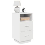 vidaXL Noptiera cu 2 sertare alb 36x36x68 cm vidaXL Noptiera cu 2 sertare alb 36x36x68 cm