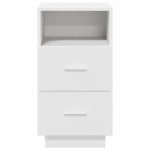 vidaXL Noptiera cu 2 sertare alb 36x36x68 cm vidaXL Noptiera cu 2 sertare alb 36x36x68 cm