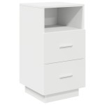vidaXL Noptiera cu 2 sertare alb 36x36x68 cm vidaXL Noptiera cu 2 sertare alb 36x36x68 cm
