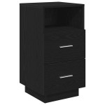 vidaXL Noptiera cu 2 sertare Negru 36x36x68 cm vidaXL Noptiera cu 2 sertare Negru 36x36x68 cm
