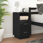 vidaXL Noptiera cu 2 sertare Negru 36x36x68 cm vidaXL Noptiera cu 2 sertare Negru 36x36x68 cm