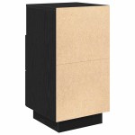 vidaXL Noptiera cu 2 sertare Negru 36x36x68 cm vidaXL Noptiera cu 2 sertare Negru 36x36x68 cm
