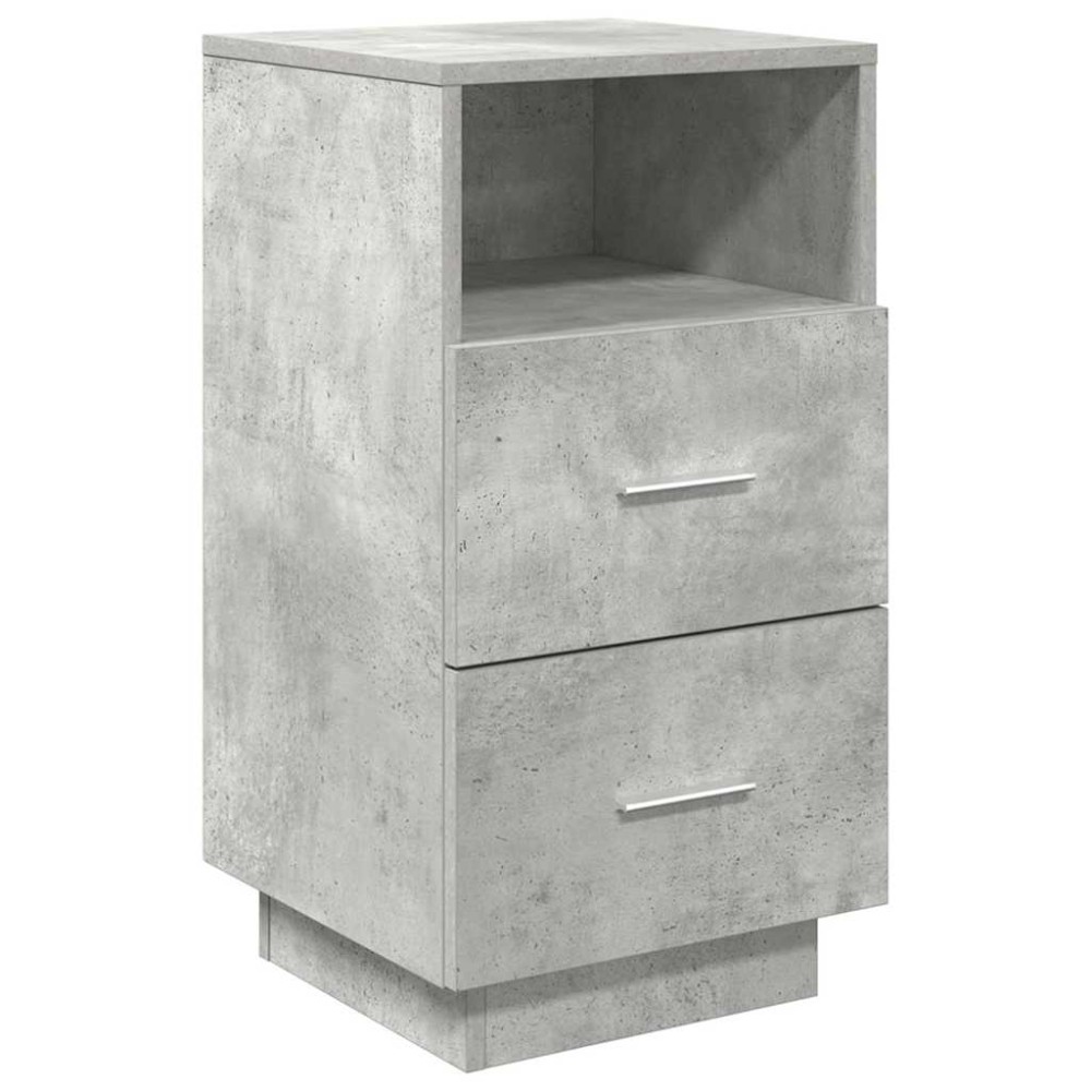 vidaXL Noptiera cu 2 sertare gri beton 36x36x68 cm