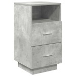 vidaXL Noptiere 2 buc cu 2 sertare Gri beton 36x36x68 cm
