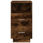 vidaXL Noptiera cu 2 sertare stejar afumat 36x36x68 cm vidaXL Noptiera cu 2 sertare stejar afumat 36x36x68 cm