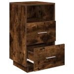 vidaXL Noptiera cu 2 sertare stejar afumat 36x36x68 cm vidaXL Noptiera cu 2 sertare stejar afumat 36x36x68 cm