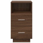vidaXL Noptiere 2 buc cu 2 sertare Stejar maro 36x36x68 cm
