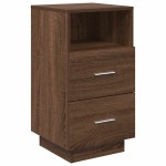 vidaXL Noptiere 2 buc cu 2 sertare Stejar maro 36x36x68 cm