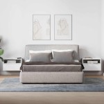 vidaXL Noptiere de perete, 2 buc., alb, 45x26x28,5 cm