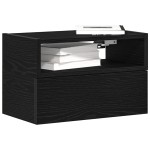 vidaXL Noptieră de perete, negru, 45x26x28,5 cm vidaXL Noptieră de perete, negru, 45x26x28,5 cm
