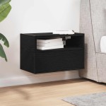vidaXL Noptieră de perete, negru, 45x26x28,5 cm vidaXL Noptieră de perete, negru, 45x26x28,5 cm