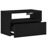 vidaXL Noptieră de perete, negru, 45x26x28,5 cm vidaXL Noptieră de perete, negru, 45x26x28,5 cm