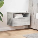 vidaXL Noptieră de perete, gri beton, 45x26x28,5 cm vidaXL Noptieră de perete, gri beton, 45x26x28,5 cm