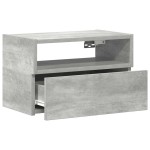 vidaXL Noptiere de perete, 2 buc., gri beton, 45x26x28,5 cm
