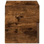 vidaXL Noptieră de perete, stejar afumat, 45x26x28,5 cm vidaXL Noptieră de perete, stejar afumat, 45x26x28,5 cm