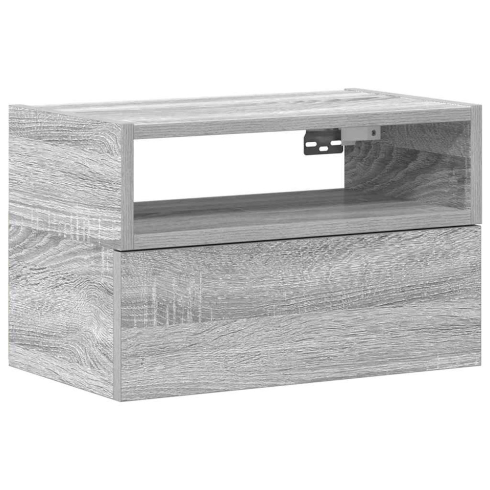 vidaXL Noptieră montată pe perete gri Sonoma 45x26x28,5 cm