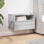 vidaXL Noptieră montată pe perete gri Sonoma 45x26x28,5 cm