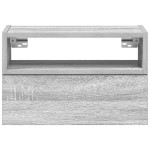 vidaXL Noptieră montată pe perete gri Sonoma 45x26x28,5 cm